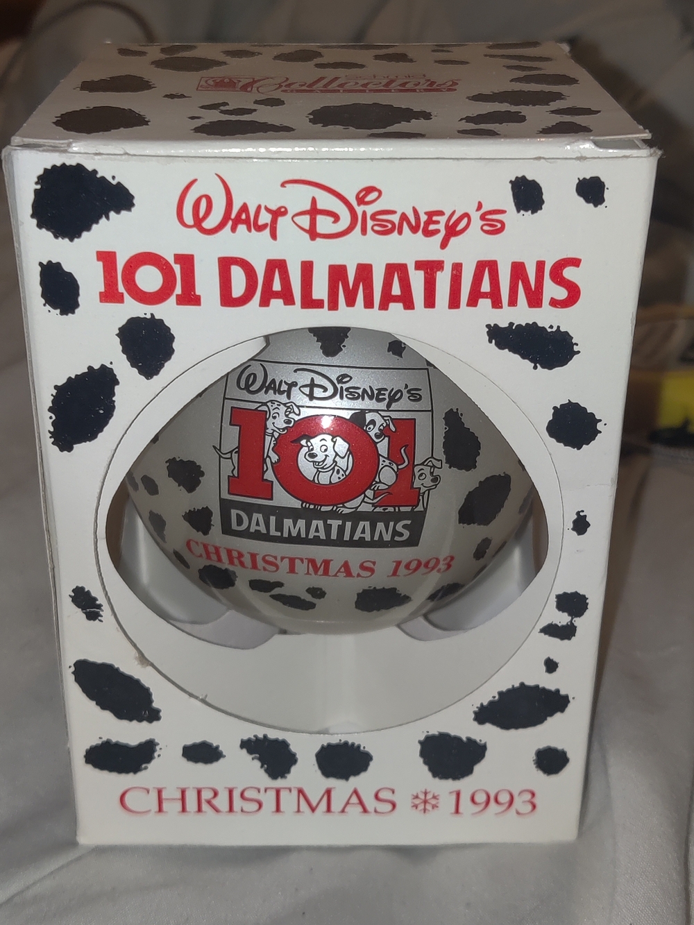 Disney 101 Dalmatians White Black Red Christmas Ornament